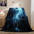 thumbnail image 2 of Lightning Bolt Blanket - Lightning Bolt Throw Blanket Lightning Bolt Gift Blanket for Girls Lightning Blanket for Adults Kids Lightning Fleece Blanket Camping, 60" x 50", 2 of 6