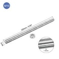 thumbnail image 2 of Uxcell 2Pack M10 x 250mm Fully Threaded Rod with 4 Pack Hex Nuts 1.25mm Thread Pitch 304 Stainless Steel, 2 of 7