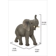 thumbnail image 3 of Garden Decor Animal Statue Elephant W/Trunk Up Statue, 3 of 5