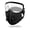 Black, variant on Reusable Face Mask with Detachable Eye Shield, Breathable Mesh Mask with Exhalation Valves, Washable Anti‑Dust Protective Mask for Cycling Outdoor Daily Use,1pc.