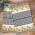 thumbnail image 4 of Sunflower 1 Pack Kitchen Towel, Water Absorbent Dish Towel, Black White Buffalo Plaid Check Country Bee Decorative Hand Towels - Quick Drying Cloth for Cooking Baking, 18x28 Inch, 4 of 8