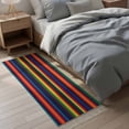 thumbnail image 4 of Area Rug with Tassels 2' x 5', Colorful Mexican Stripes Kitchen Runner Rug for Hallway Bedroom Throw Rugs, Gradient Line Ethnic Style Soft Door Mat for Bathroom Entrance Living Room, 4 of 9