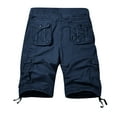 thumbnail image 4 of cllios Mens Cargo Shorts Summer Tactical Work Shorts Lightweight Workwear Cargo Shorts with Multi Pockets Fathers Day Gifts Dark Blue,S, 4 of 4