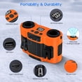 thumbnail image 3 of Wiher Portable Waist Fan, 20000mAh Rechargeable Wearable Belt Fans, 16000 RPM Cooling Neck Body Powerful Shirt Personal Cooling Fan for Outdoor Jobsite Camping Travel in Orange, 3 of 7
