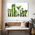 thumbnail image 3 of Elephant Stock Green Lime Cocktails Wall Art - Horizontal Canvas Wall Art - Living Room Wall Decor - Food And Drink Canvas - Green And White Decor - 48" x 32", 3 of 8
