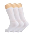 thumbnail image 4 of Cotton Crew Socks for Women 6 PAIRS Size 9-11 (Pink 3 PAIRS, White 3 PAIRS), 4 of 7