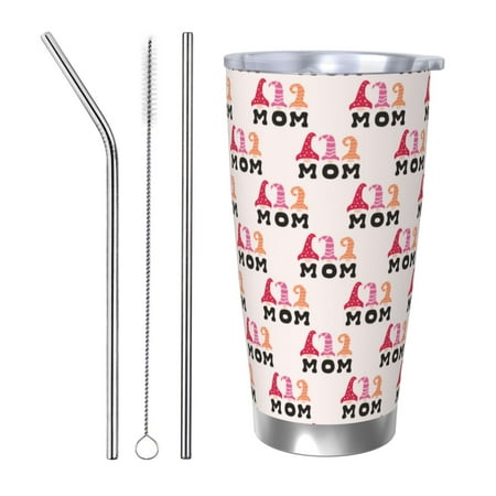 

Goofa Mothers Day for 20 oz Skinny Tumbler Stainless Steel Coffee Mug Slim Vacuum Insulated Travel Cup Car Cup-Straw Three-piece Set