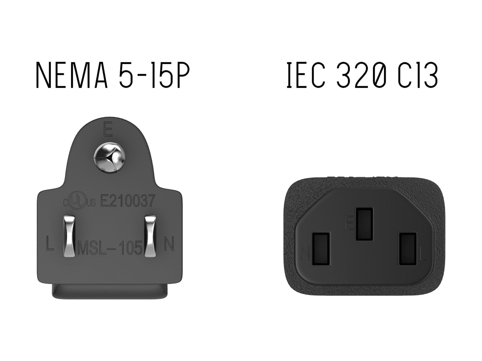 Cable Leader 25ft 18 AWG Universal Power Cord (IEC320 C13 to NEMA 5-15P)