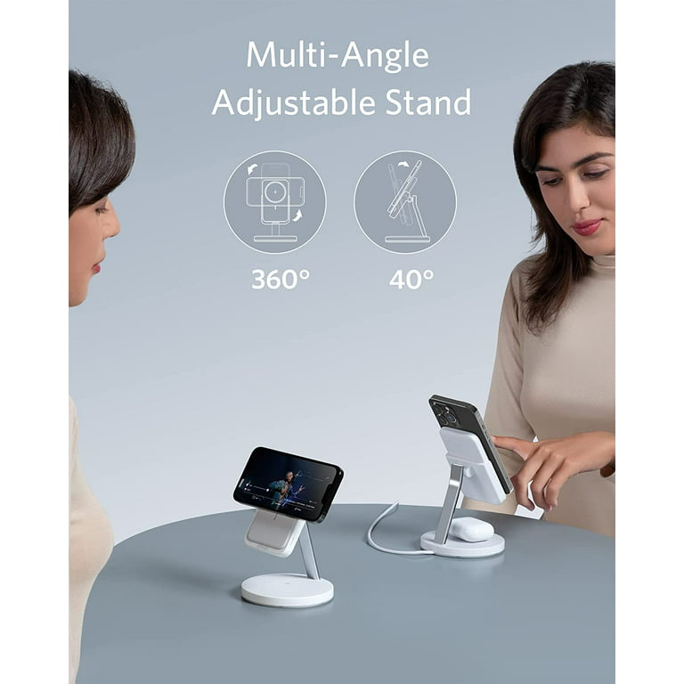 Anker 633 MagGo 2-in-1 Magnetic Wireless Charger 5000 mAh (white), White  Price —