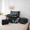 thumbnail image 6 of Homewish Colorful Butterflies 7-Piece Bedding Comforter Set,Retro Flower Floral King Bedding Sets,Boho Moon Sun Bed Sheets For Boys Girl,Super Cozy Room Decor Reversible, 6 of 8