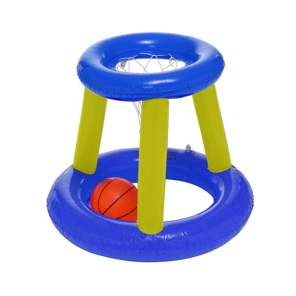 Childrens Inflatable Floating BasketBall Hoop Ring Toss Game Swimming Pool Toy 