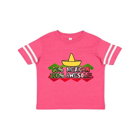 

Inktastic 50% Mexican 100% Awesome Gift Toddler Boy or Toddler Girl T-Shirt