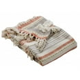 thumbnail image 4 of HomeRoots 516617 Beige Woven Cotton Striped Throw Blanket, 4 of 5