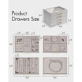 thumbnail image 4 of 4 Layer Jewelry Box for Women, Glass Lid Jewelry Organizer with 4 Drawers for Necklaces Rings Earrings Bracelets - Grey, 4 of 10
