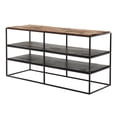 thumbnail image 2 of 44" Modern Rustic Wood and Black Metal Open TV Stand, 2 of 7