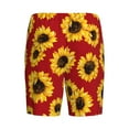 thumbnail image 5 of Gaeub Sunflowers On Red Printed Men's Short Pajama Pants, Lightweight Lounge & Sleep Bottoms Keep You Cool - XX-Large, 5 of 9