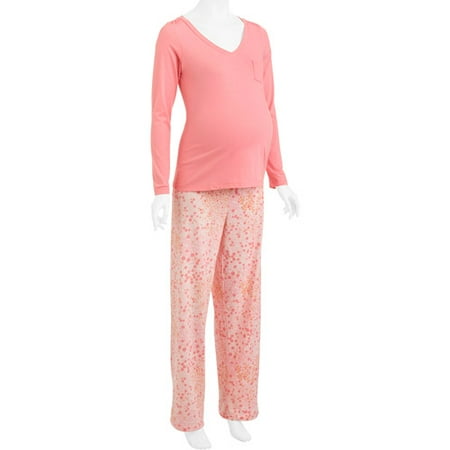DF by Dearfoams Maternity Knit 2-Piece PJ Set