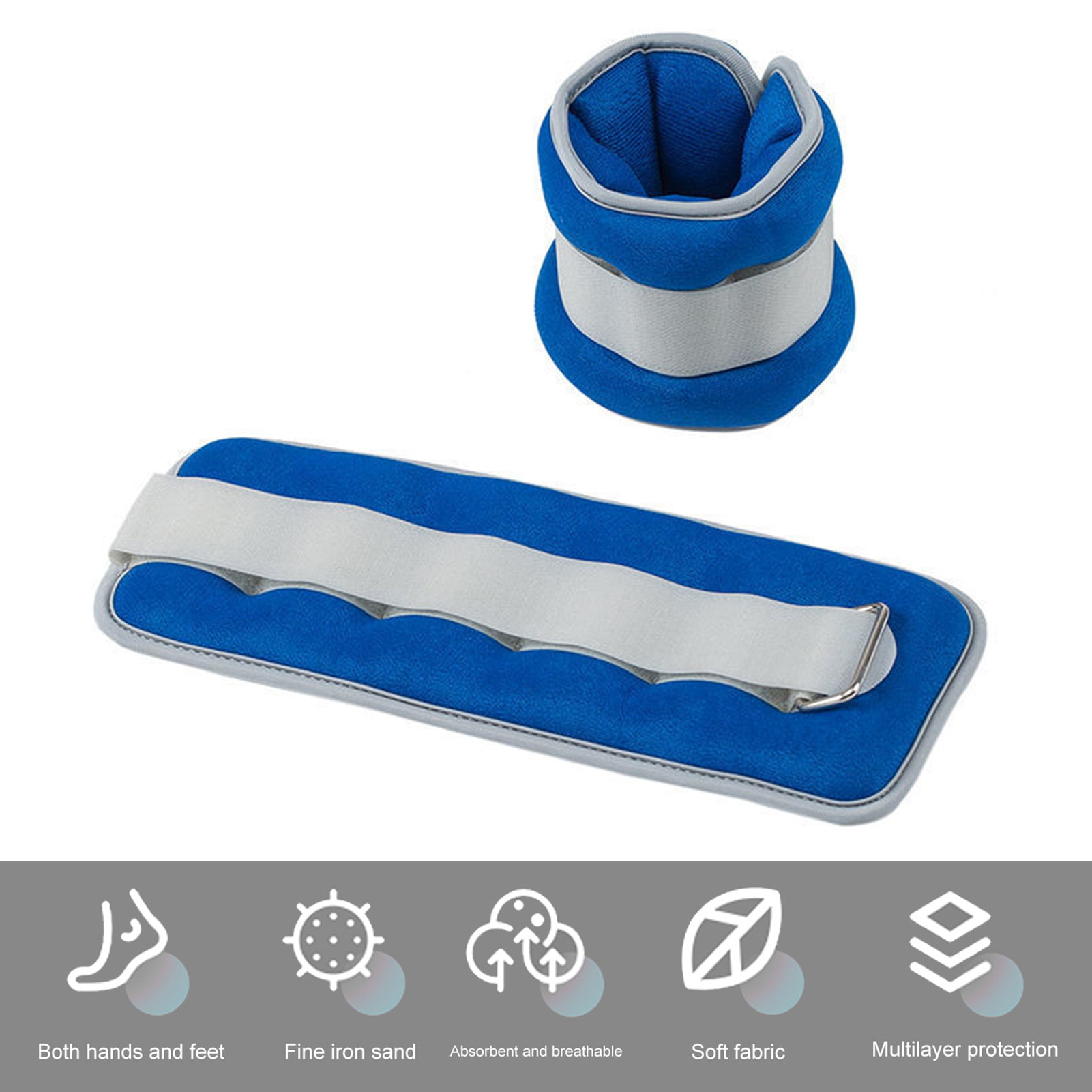 vnanda Flexibility Enhancing Ankle Weights 2pcs Sports Cuffs Foot/wrist Weights Fitness Weight Sandbag for Leg Arm Ankle Exercise Dance Student for Sports