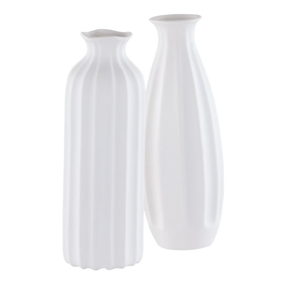 SAFAVIEH Ilsa Solid Ceramic Vase, Set of 2, White