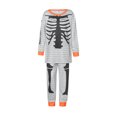 thumbnail image 2 of Qiylii Family Matching Pajamas Set Skeleton Print O-Neck Long Sleeve Tops+Trousers, 2 of 9