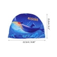 thumbnail image 4 of Unique Bargains 1 Pc Polyester Cartoon Whale Swim Cap Dark Blue, 4 of 6