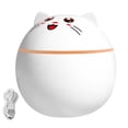 thumbnail image 2 of Bearachild Humidificador de aire de gato de dibujos animados, Mini difusor ultrasónico de aceite de aire de niebla fría USB para coche, 300ml, generador Humidificadores Blanco Gris Claro Bearachild HA000532-01B, 2 of 6
