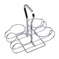 thumbnail image 3 of Portabotellas de hierro para vino, botellero con capacidad para 4 botellas y cesta de almacenamiento con asa plata, 3 of 7