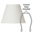 thumbnail image 6 of Springcrest Off White Small Lamp Shade 6" Top x 11" Bottom x 8" High x 8.5" Slant (Spider) Replacement with Harp and Finial, 6 of 6