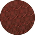 thumbnail image 1 of Ahgly Company Machine Washable Indoor Round Transitional Crimson Red Area Rugs, 4' Round, 1 of 7