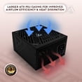 thumbnail image 3 of Apevia ATX-SL650W Soul 650W Fully Modular, ATX Active PFC, DC to DC Converter Design 140mm Silent Fan, RoHS Compliance, Gaming Power Supply, 3 of 4