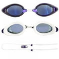 thumbnail image 4 of Swimming Goggles Set for Adult Men Women, with Nose Clip, Earplugs and Cap, Anti-Fog UV Protection Mirrored Swim Goggles, 4 of 8