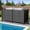 DARK GREY, variant on 50 Inch Outdoor Privacy Screen for Air Conditioner, Vinyl AC Fence Cover with Aluminum Posts, 4 Panel Freestanding Trash Can Enclosure for Backyard Patio Garden, White