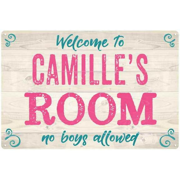 CAMILLE'S Room Kids Bedroom Sign 8x12 Metal Sign 208120089251