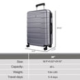 thumbnail image 5 of Hard Shell Suitcase, 28“ Luggage with Spinner Wheels, Built-in TSA Code Lock, Carry On Large Suitcase for Women Men Weekender, Silver+Grey, 5 of 9