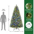 thumbnail image 2 of SHareconn 8ft Prelit Premium Artificial Classic Spruce Christmas Tree with Remote Control,Timer, and 510 Warm White & Color LED Changing Lights, 1642 Branch Tips, Xmas Decoration, 8FT, 2 of 8