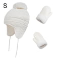 thumbnail image 3 of Jumpingount 1 Juego de gorros de invierno cómodos para niños, guantes de moda para niños, hermoso accesorio de lana para resistir la frialdad Sombreros Blanco S 1-3 anni Jumpingount AP009417-01B, 3 of 5