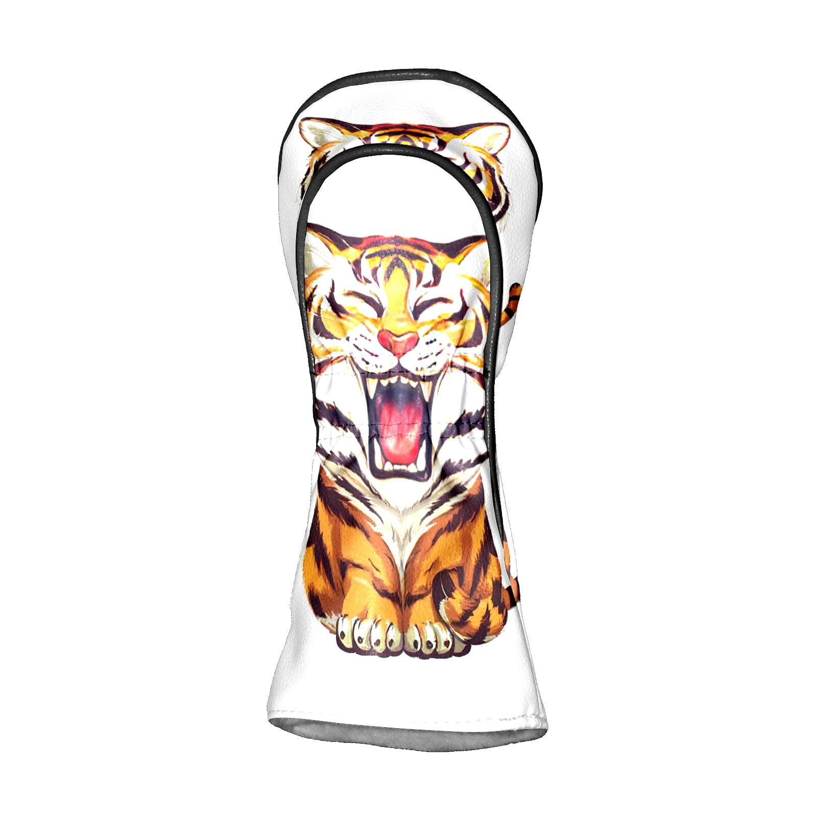 Golf Club Covers, Tiger Premium PU Leather Driver Hybrid Putter Head Covers with Velvet Lining, Waterproof Golf Gifts for Men Women