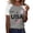 Gray, variant on Women T Shirts Women'S Anniversary Flag Tee Usa Patriotic Short Sleeve Tee Men'S Star Stripes Anniversary Tee Independence Day Flag Casual Top V-Neck American Flag Gray XL