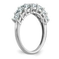 thumbnail image 7 of 14K White Gold Ring Band Moissanite Cushion D E F Pure Light, Size 9, 7 of 7