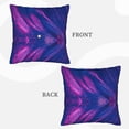 thumbnail image 3 of Bingfone Neon Gradient Blue Linen Throw Pillow Covers Cushion Case Pocket Button Vintage Farmhouse Pillowcase for Sofa Couch Bed 18"x18", 3 of 9