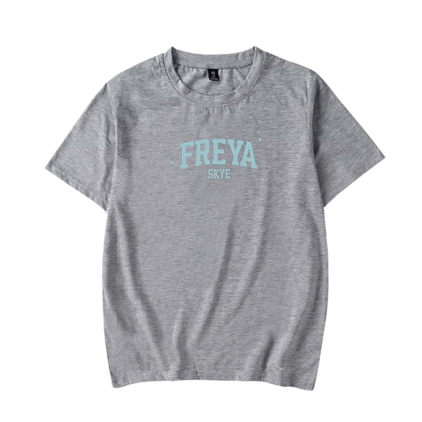 Freya Skye Camiseta Mujer Hombre Casual Cuello Redondo Manga Corta Moda Tee