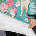 thumbnail image 3 of Oversized Wearable Blanket Hoodie,Labrador Dogs with Pioneer Flower Sherpa Blanket Hoodie with Super Pockets,Super Warm Fuzzy Pullover for Women & Men, 3 of 6