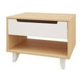 thumbnail image 3 of Nexera Modern 1 Drawer Nightstand in White and Natural Maple, 3 of 24