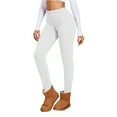 thumbnail image 2 of yuCgh Women's Fashion Casual Shaping Yoga Thermal Soft Sports Fitness Deer Velour High-Waisted Leggings, Breathable and Stretchy for Workouts and Lounge,White S, 2 of 7