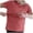 Brick Red, variant on Gyujnb Classic Crew Neck Maternity Nursing T-Shirt Front Patch Pocket Mama Print Horizontal Split Seam Side Hidden Zipper Feeding Opening Smooth Light Stretch Top,XL