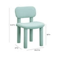 thumbnail image 3 of Elise Pale Blue Velvet Dining Chair, 3 of 7