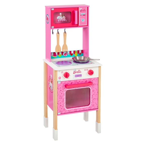 Open Box Theo Klein Barbie Epic Chef Pretend Play Kitchen Playset for Kids 3+