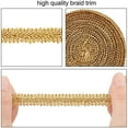 thumbnail image 3 of Metallic Centipede Braid Lace Sewing Trimming Craft Ribbon for Bridal Costume Gold 5/8 inch 15yards, 3 of 8