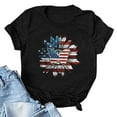 thumbnail image 5 of OAVQHLG3B 4th of July Outfits for Women American Flag T Shirt Summer Tops for Women Printed Casual Loose Round Neck Short Sleeve T-shirt Tops Blouse, 5 of 6
