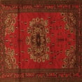 thumbnail image 1 of Ahgly Company Indoor Square Medallion Orange Traditional Area Rugs, 5' Square, 1 of 1